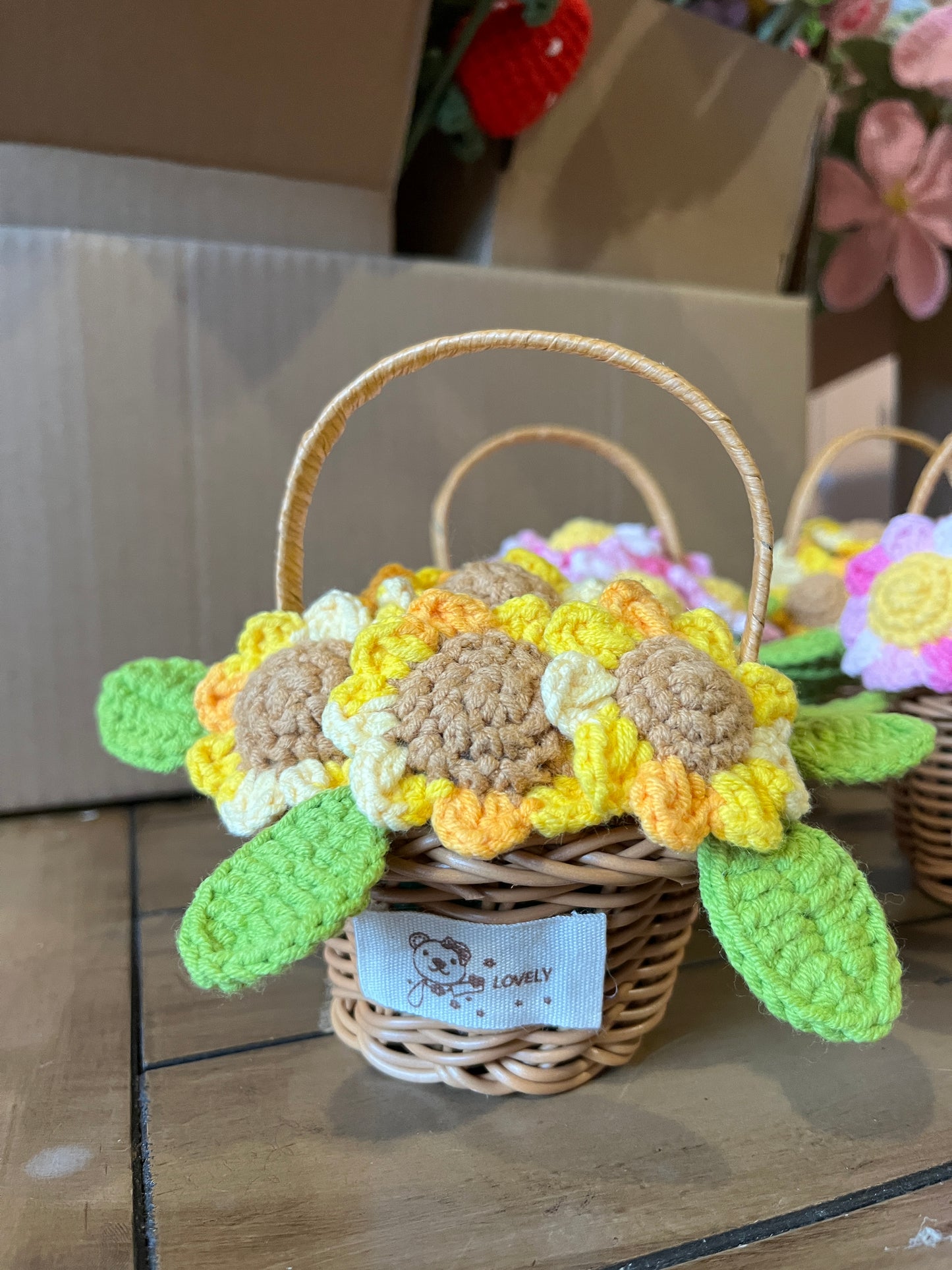 Sunflower Flower Basket