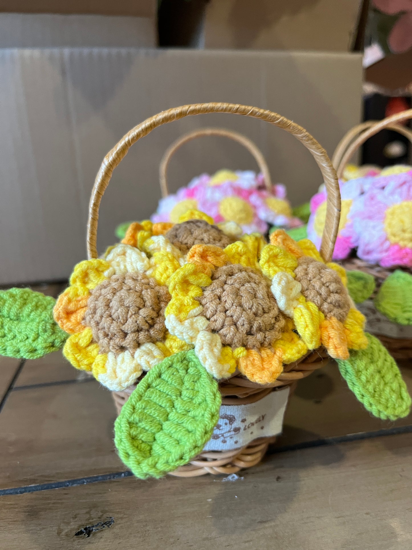 Sunflower Flower Basket