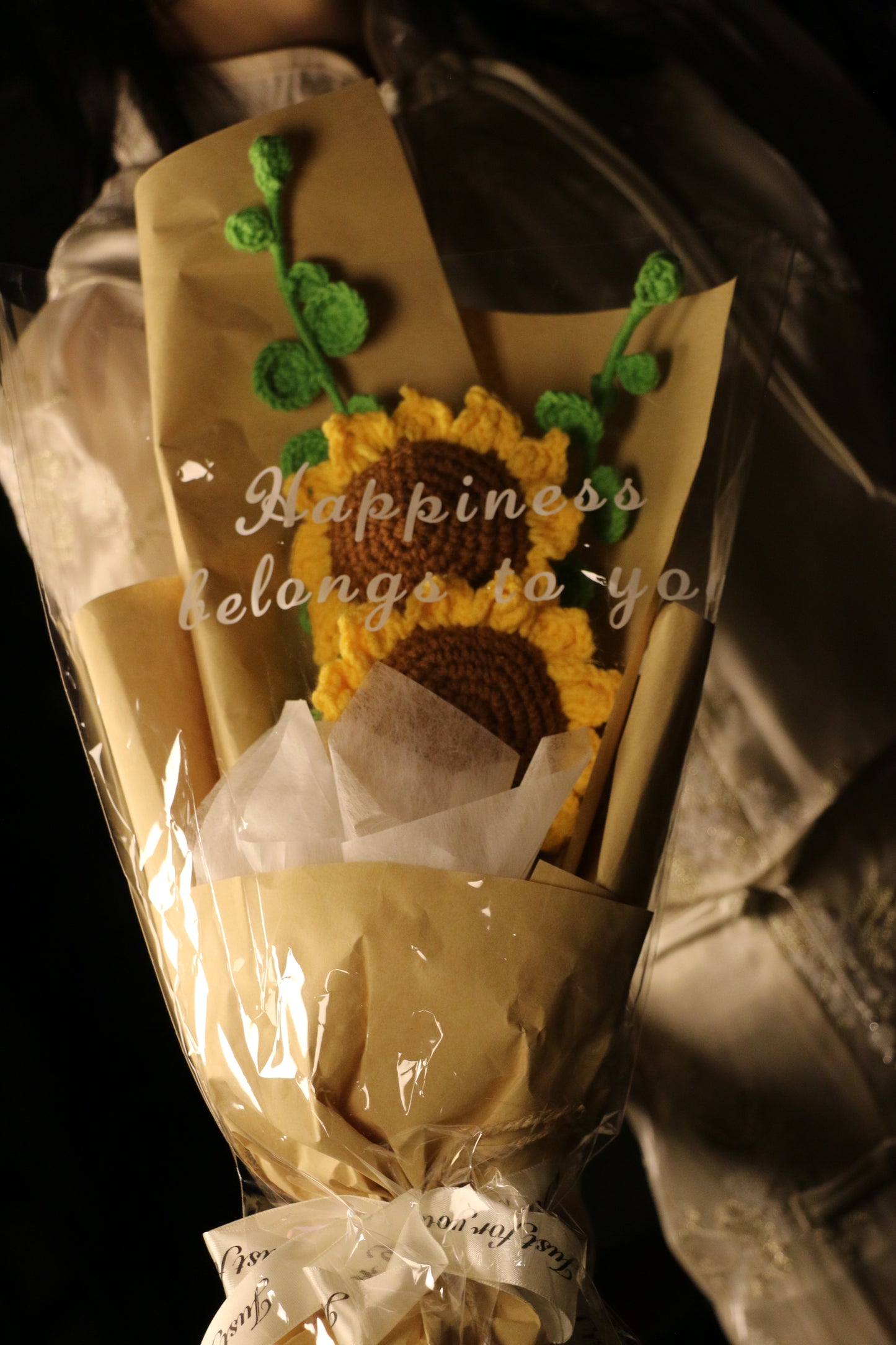 2 Stems Small Sunflower Bouquet with package