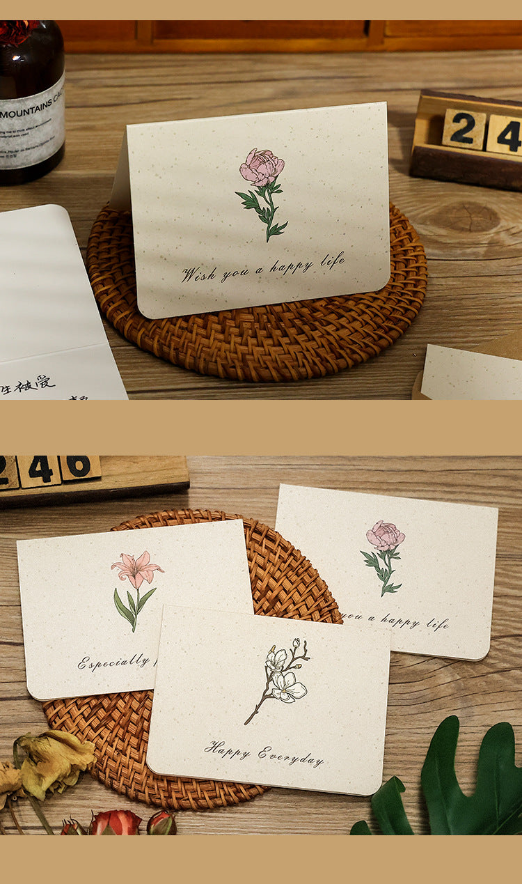 Vintage Flower Greeting Card with envelope