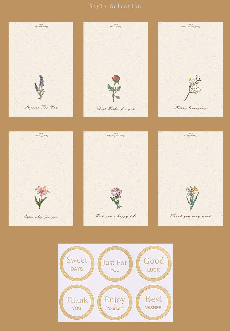 Vintage Flower Greeting Card with envelope