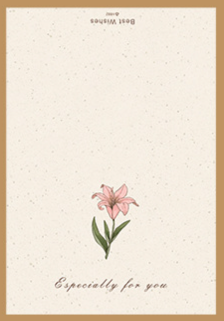 Vintage Flower Greeting Card with envelope