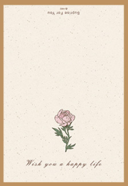 Vintage Flower Greeting Card with envelope