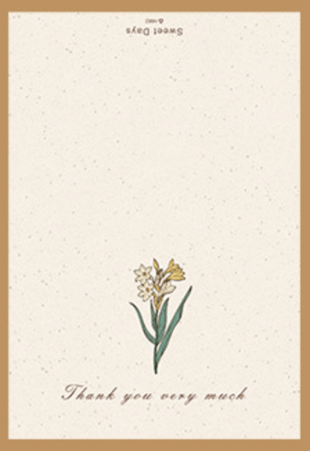 Vintage Flower Greeting Card with envelope