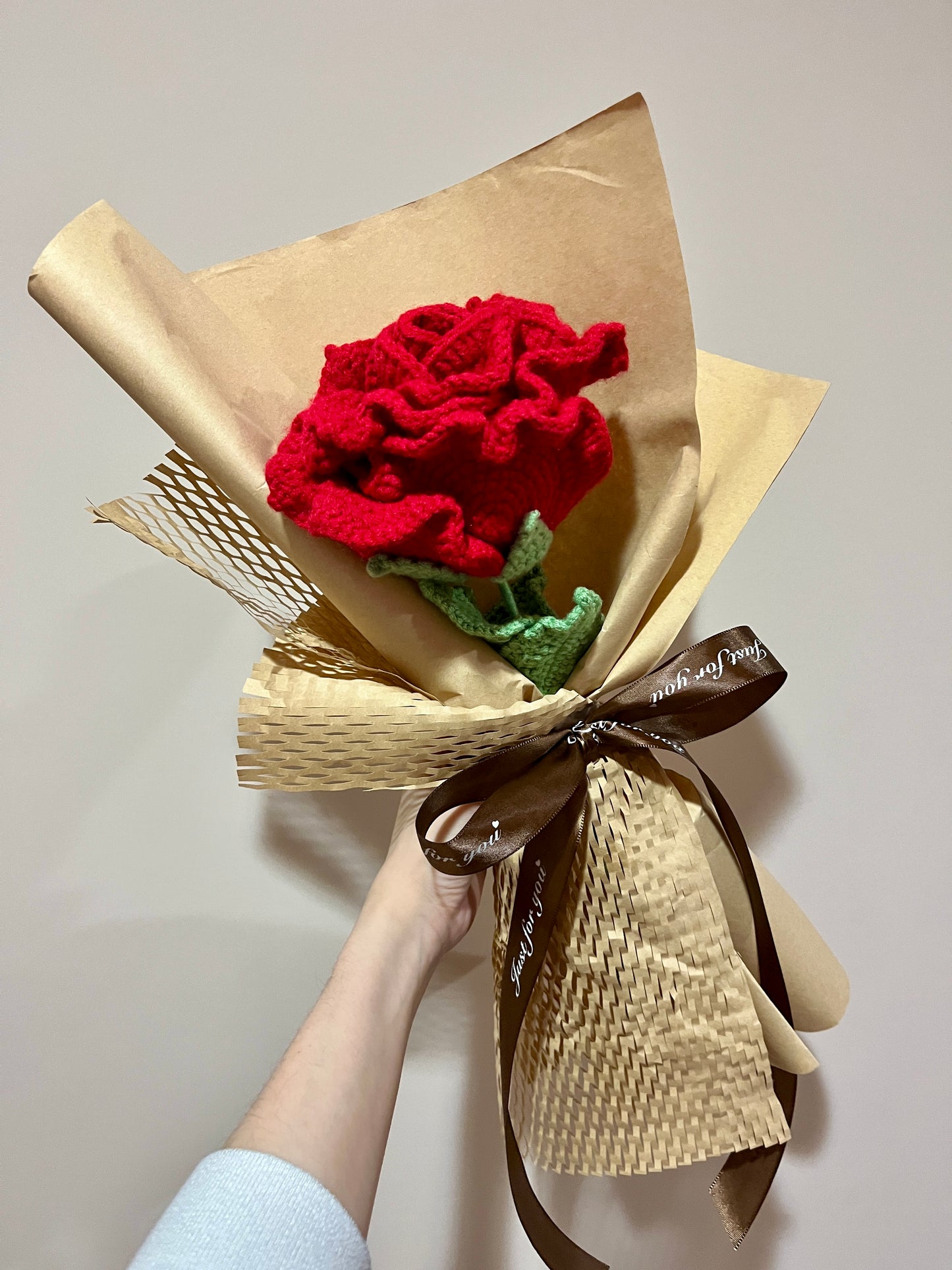 Single Stem Red Thai Rose Bouquet with Package
