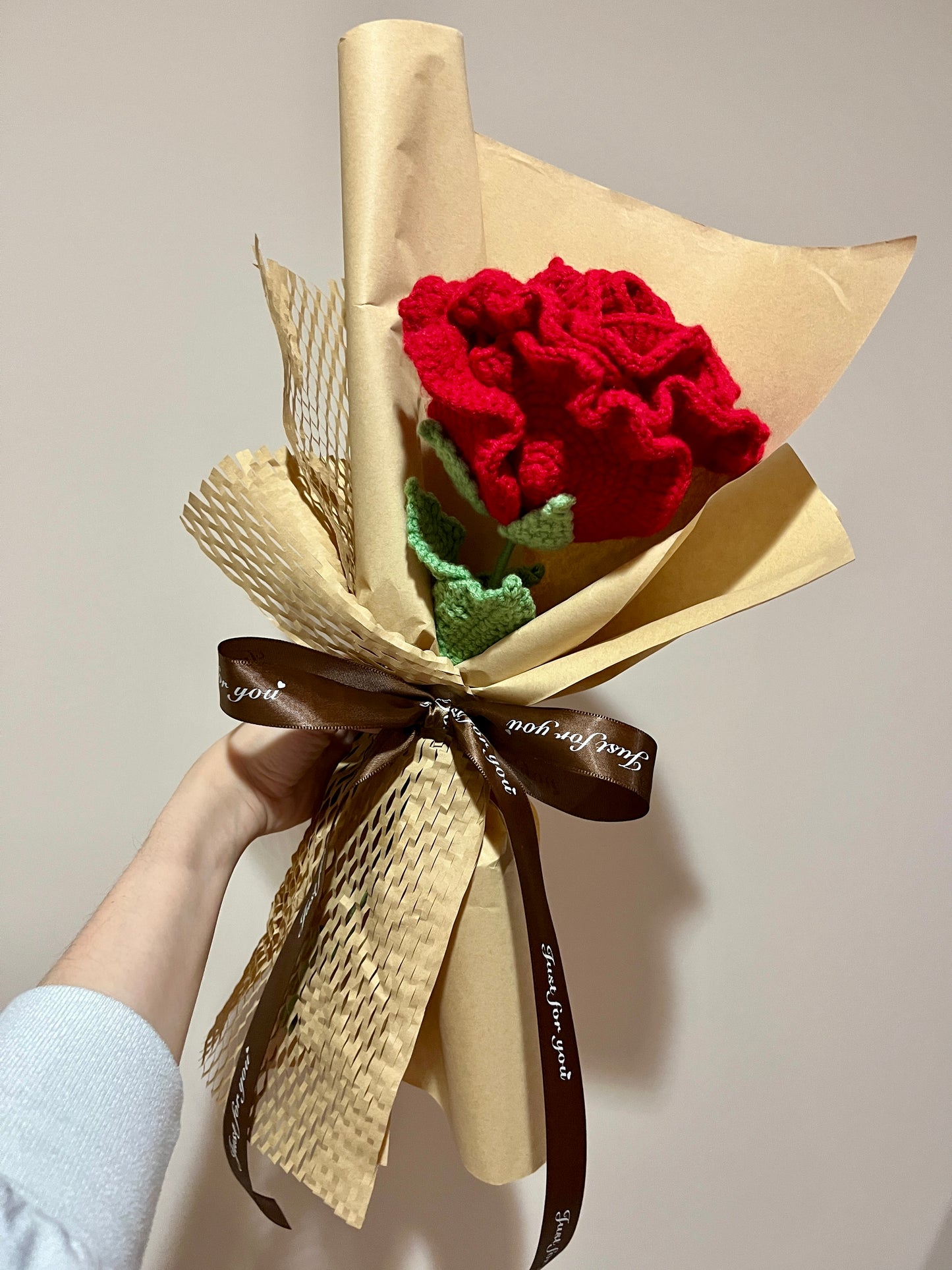 Single Stem Red Thai Rose Bouquet with Package