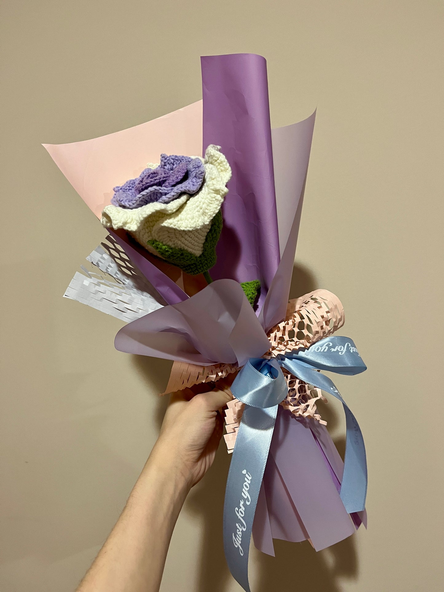 Single Stem Purple Thai Rose Bouquet with Package