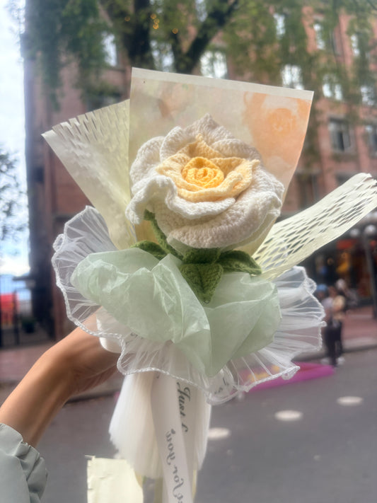 Single Stem Yellow Thai Rose Bouquet with Package