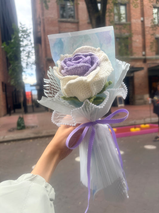 Single Stem Purple Thai Rose Bouquet with Package