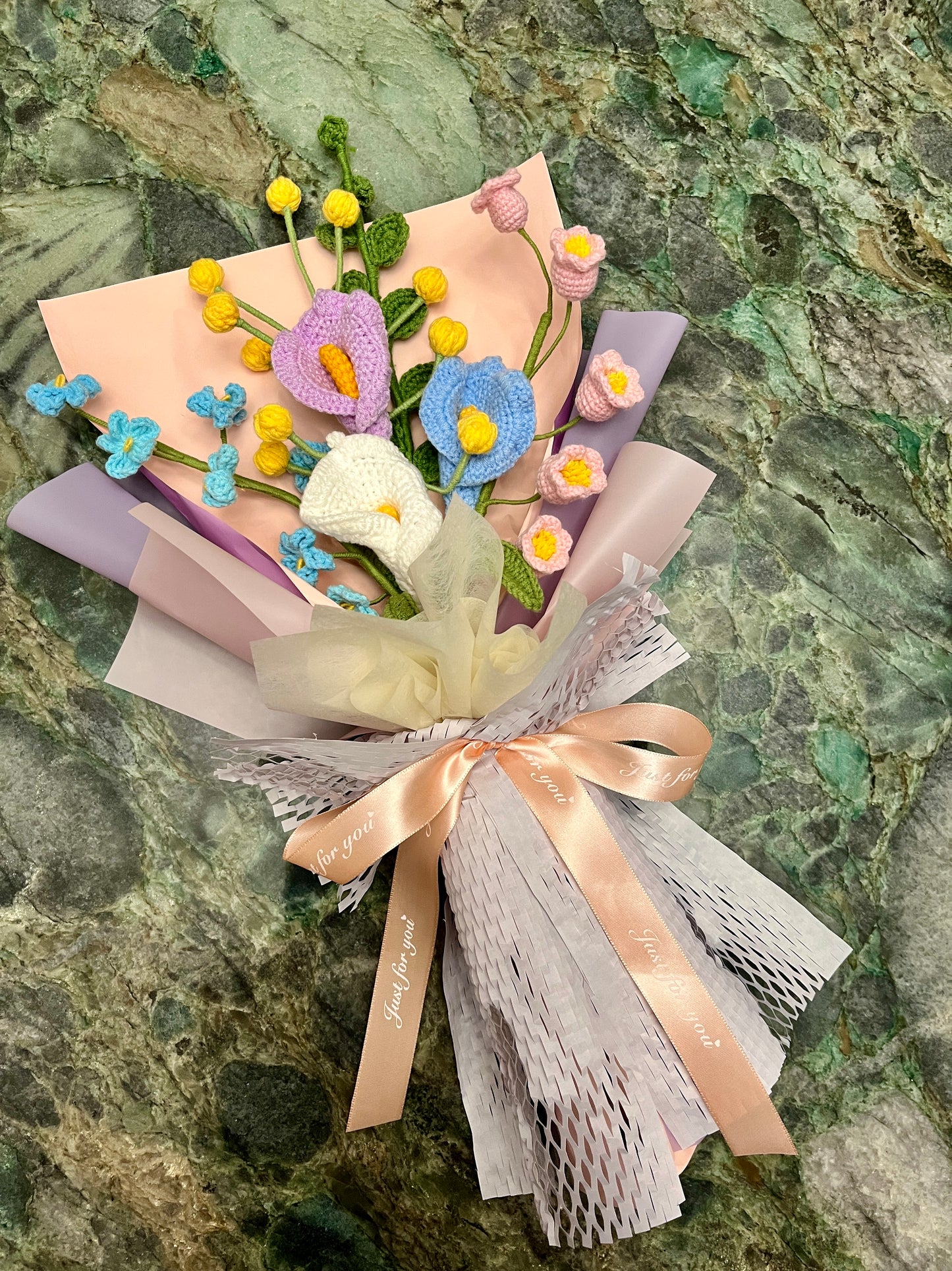 Mixed Calla Lily Crochet Flowers Bouquet with package Style A