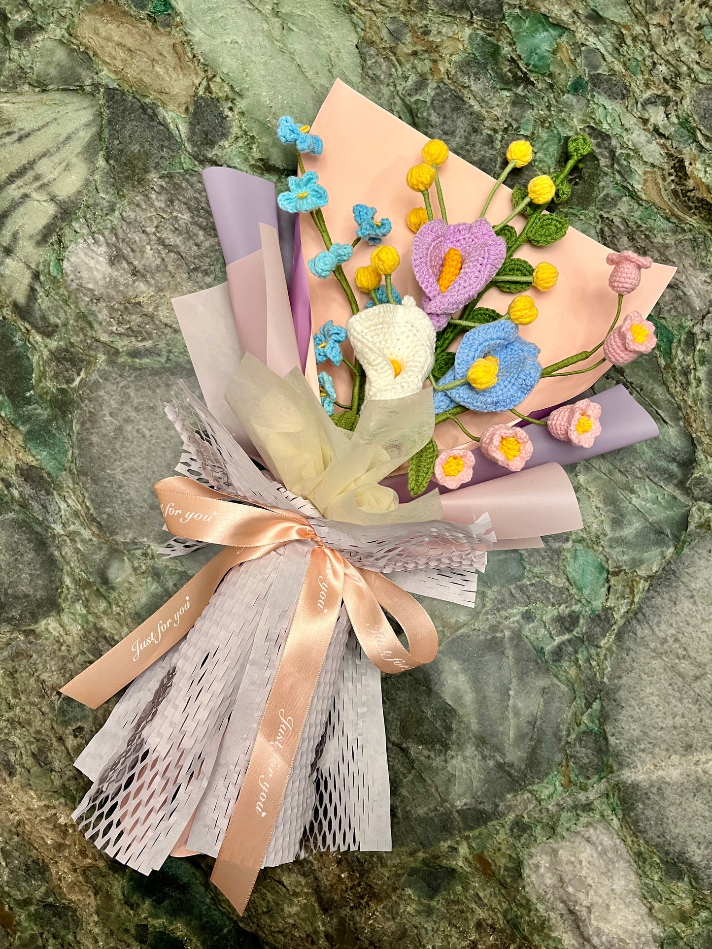 Mixed Calla Lily Crochet Flowers Bouquet with package Style A
