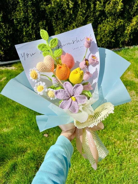Mixed Tulips Bouquet with package