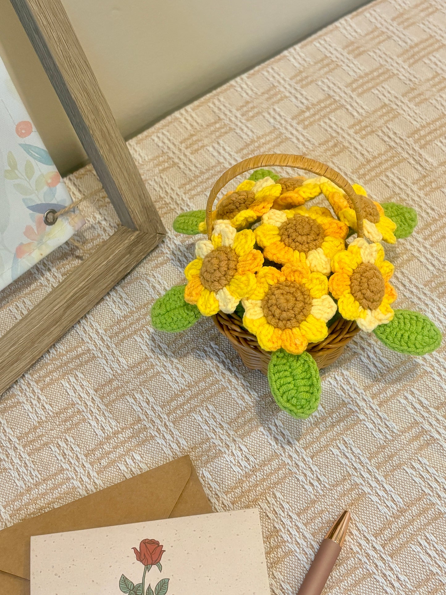 Sunflower Flower Basket