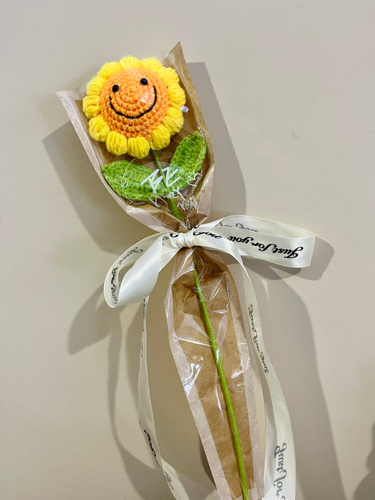 Single Stem Single-Layer Sunflower Bouquet with Pacakge