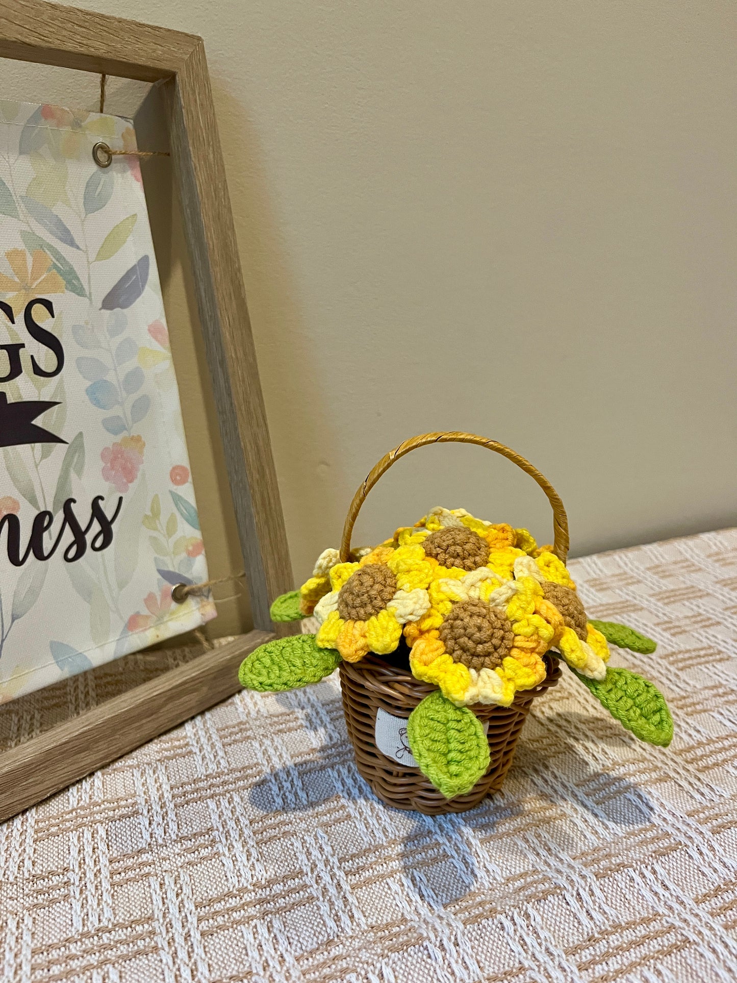Sunflower Flower Basket